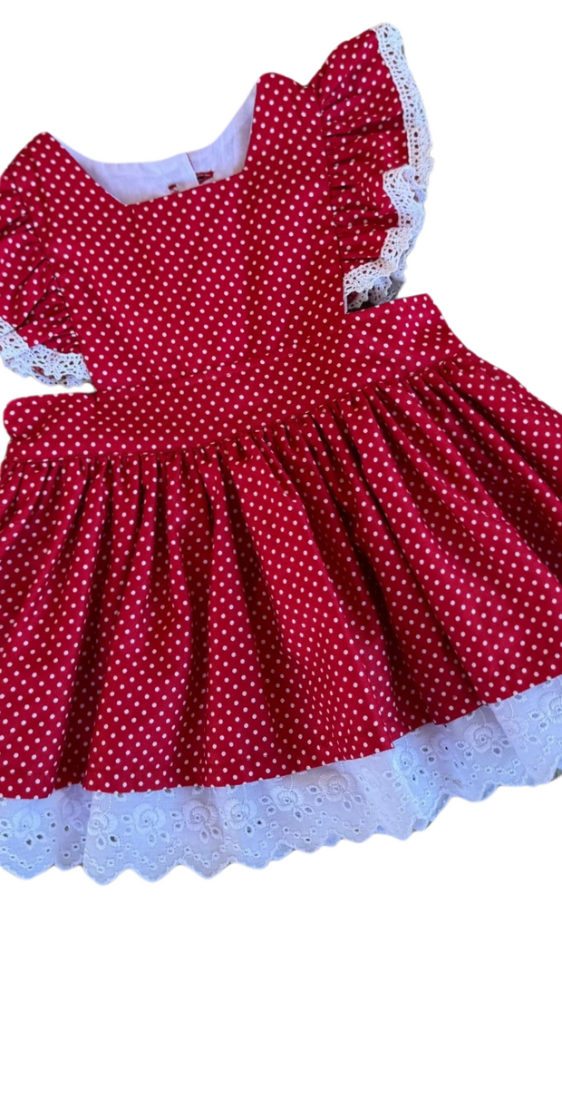 Handmade Rosie Ruffle Polly Pinafore